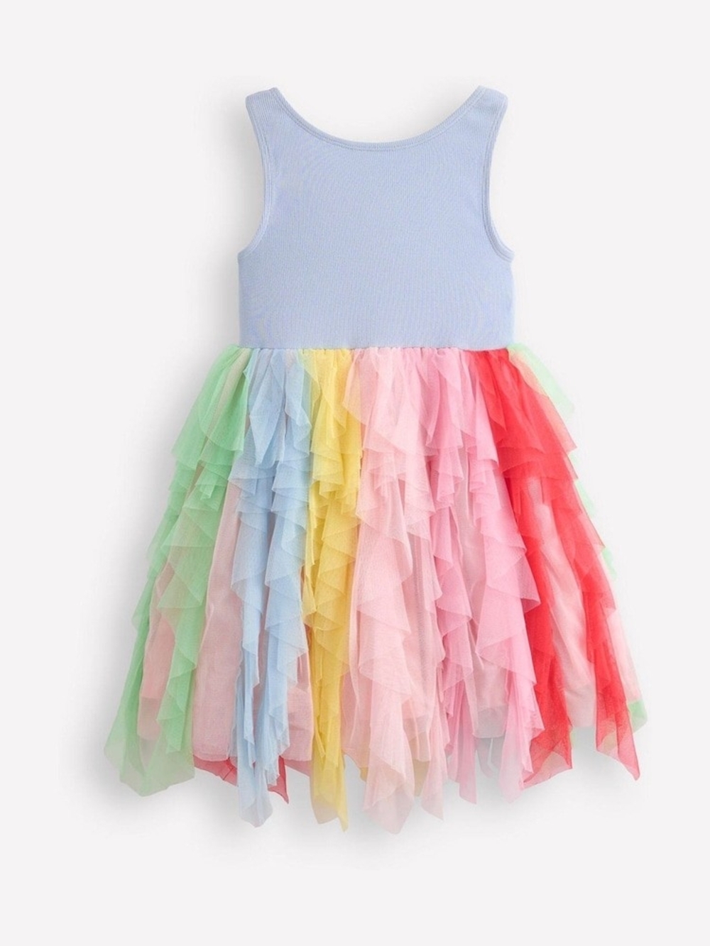 Mini Boden Girls Pastel Rainbow Tulle Tank Dress 9-10Y
